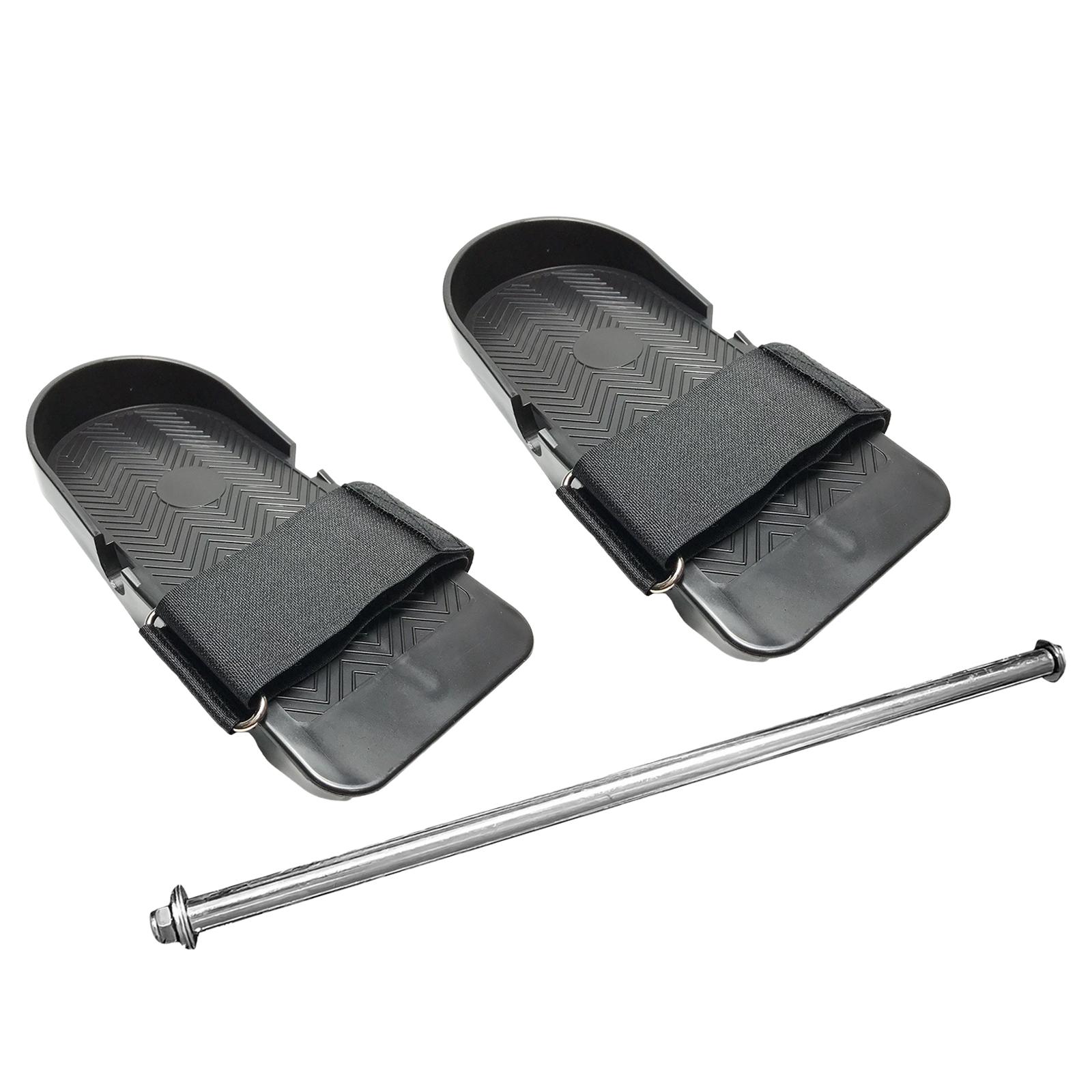 Miracle Shining 1 Cặp Chèo Bàn để chân Máy Với Gắn Rod Dễ Dàng Để Cài Đặt Cho Nhà chống mòn Với Dây đeo điều chỉnh được Màu Đen
