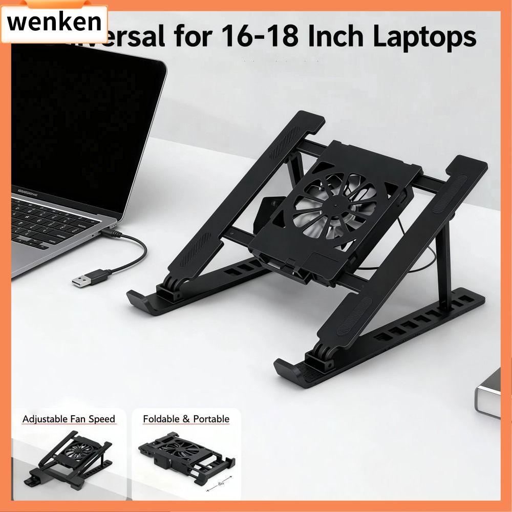 WENKEN Phổ quát Đế làm mát laptop Có thể điều chỉnh với quạt Giá đỡ treo máy tính bảng Di động Giá đỡ laptop Dành cho kích thước 16-18 inch