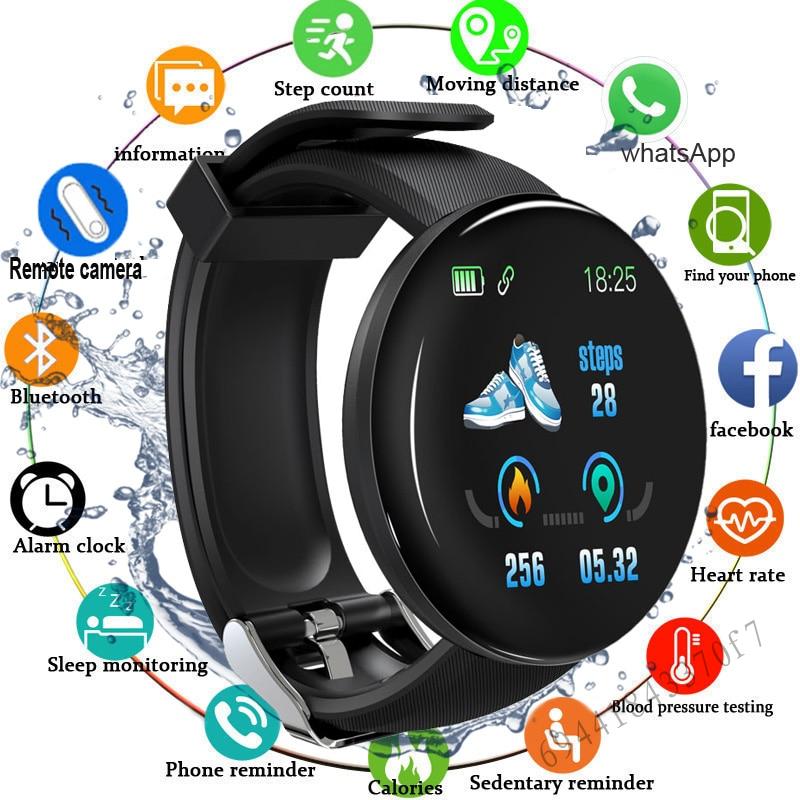 D18 Smart Watch with Heart Rate Monitor Round Fitness Digital Watch for Men Women Presyo 242 Piso*Libreng Shipping