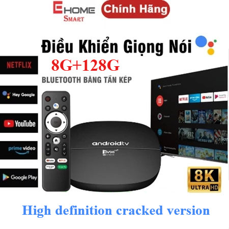 Android TV Box TV98 4K Bản Crackfree Tiếng Việt Wifi 5G, Xem YouTube vv,Bluetooth 4.0 Điều khiển từ xa bằng giọng nói