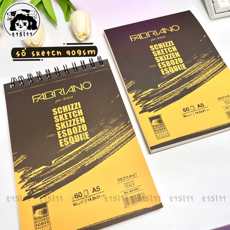 Sổ Sketch Books Fabriano per Artisti A5 60 tờ