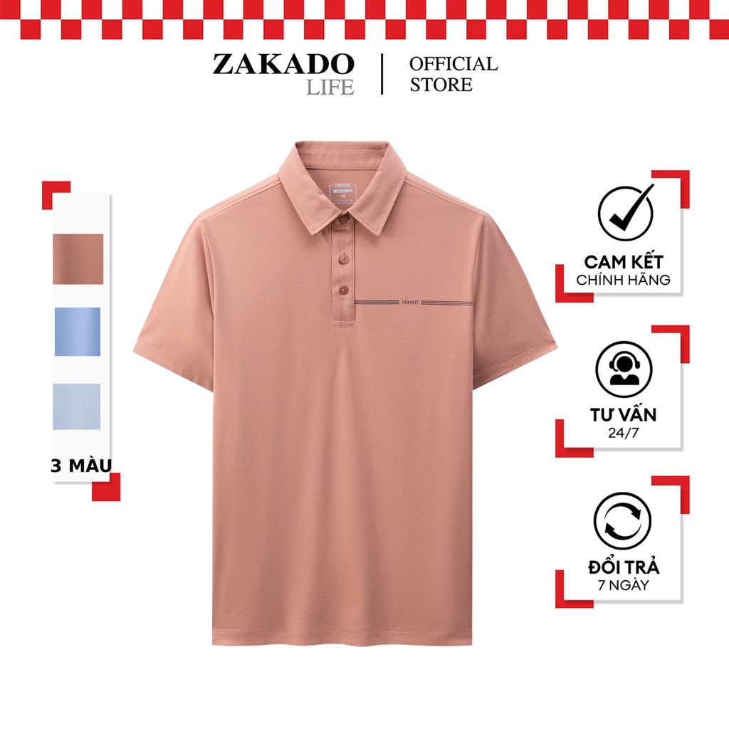 Áo Polo Nam ZAKADO Regular Fit,Thoáng mát, Trẻ trung, Sang trọng (ZAP30)