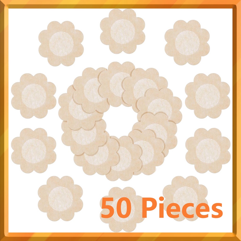 【Fast Delivery】50Pcs Women Nipple Stickers Invisible Breast Nipple Tape Cover Girls Disposable Bra Pad Patches