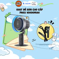 Quạt để bàn cao cấp Jisulife Pro3 | Pin 10000mAh | Sử dụng tới 9 giờ | Màn hình LED hiển thị năng lượng gió | Bảo hành 12 tháng
