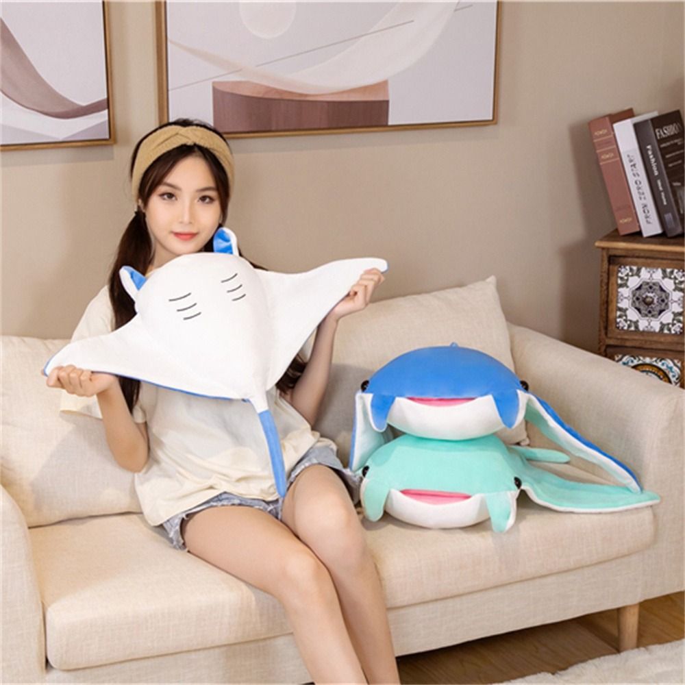 AUAUDAN Sleeping Cushion Christmas Gift Home Decor Pillow Dolls Stuffed for Christmas Deer Doll Stuffed Toys Plush Pillow Fish Manta Ray Doll Manta Ray Plush Toys