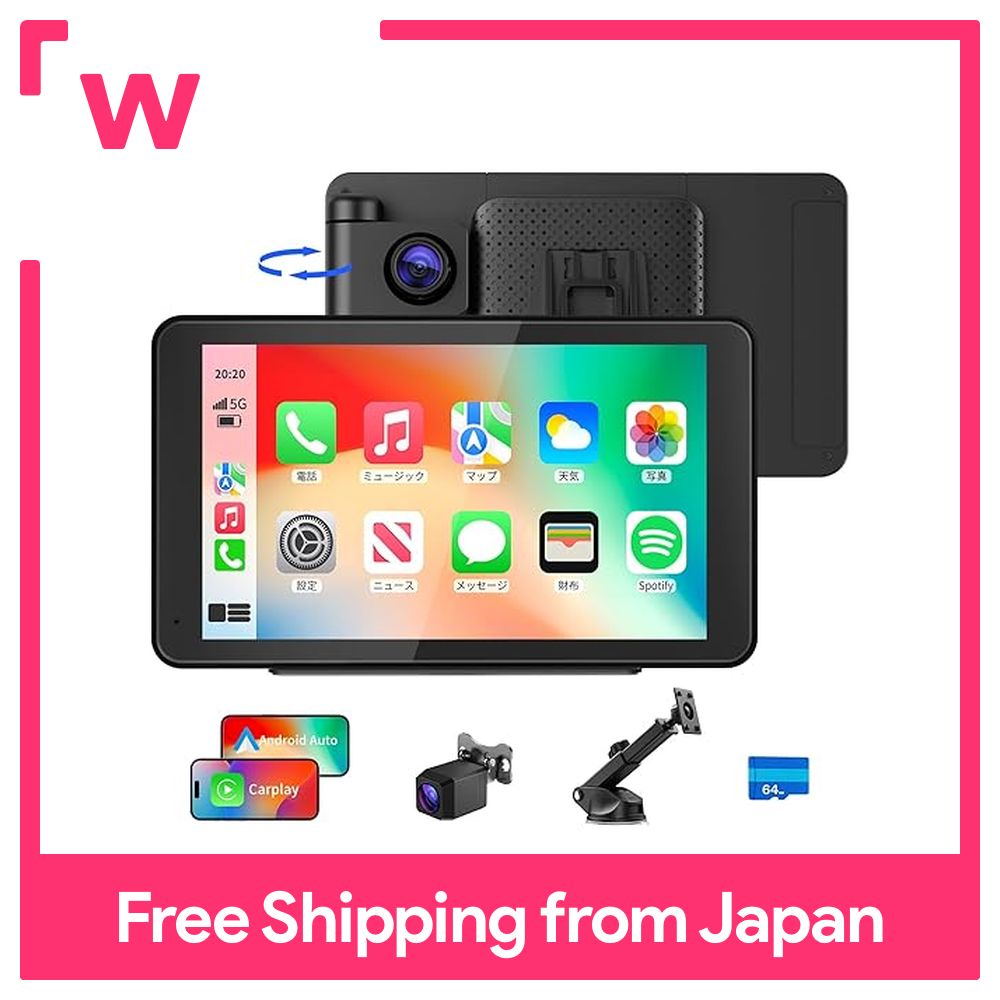 Hiển thị âm thanh 7 với camera trước 4K và camera phía sau 1080P dra chức năng ghi âm Carplay/Androi
