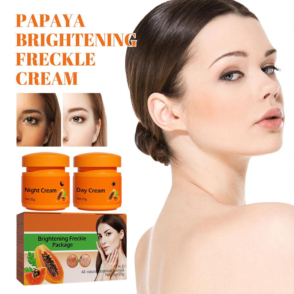 Papaya Day Night Cream Remove Dark Spots Black Pigmentation Cream Remover Brighten Dots S7A7 Melasma