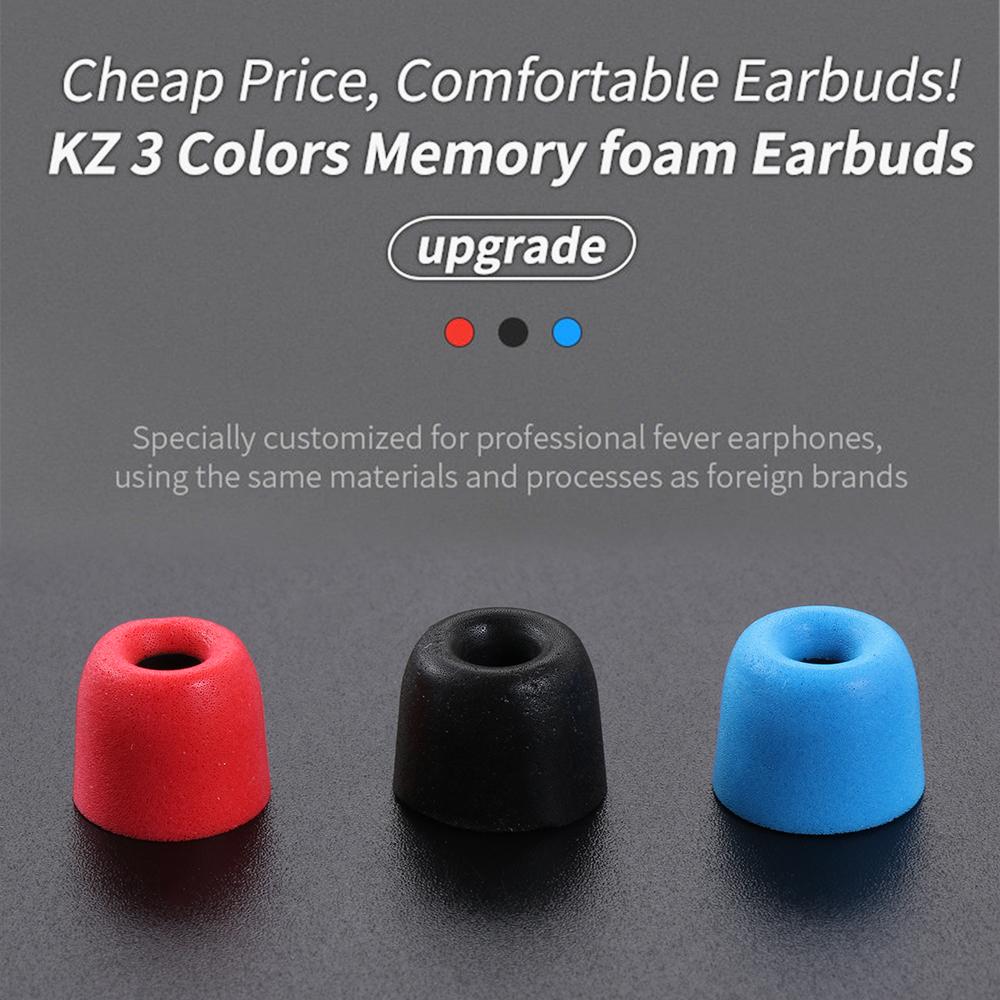 YH4F 3 Pairs Mới Cách ly tiếng ồn Đối với tai nghe Earphone Bộ nhớ đầy Mẹo tai Miếng đệm tai Khuyên tai