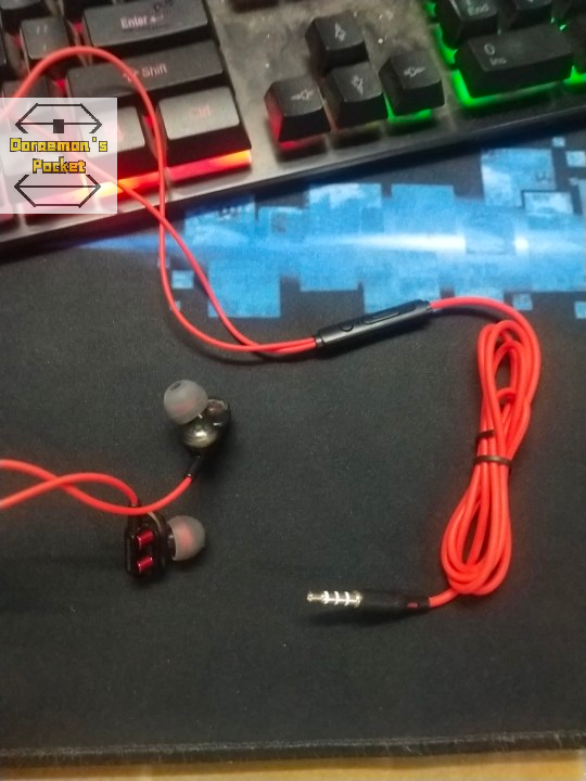 VON Tai nghe có dây âm thanh nổi 6D Ổ đĩa kép Tai nghe nhét tai chơi Game Bass 3.5mm có mic