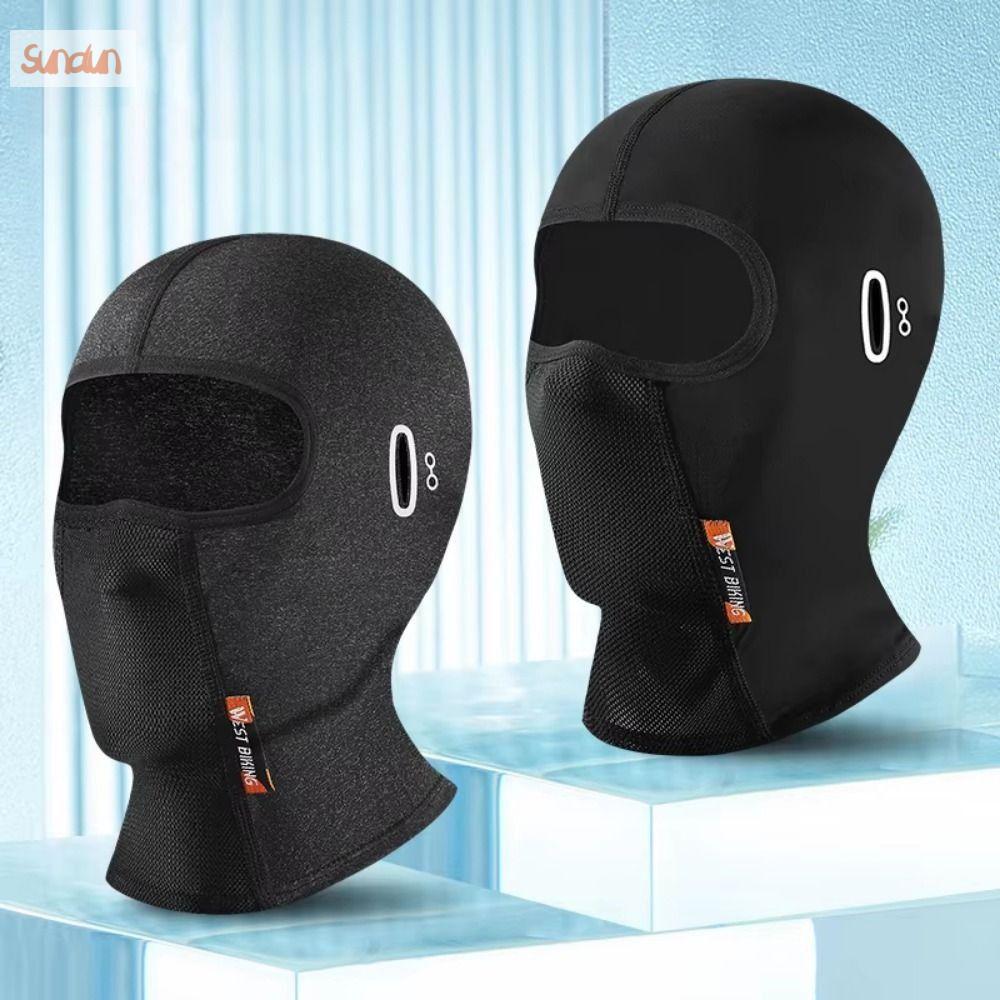 SUNDUN Nhẹ Mũ trùm đầu xe máy Thoáng khí Chống gió Mũ trùm đầu trượt tuyết Mũ len Lụa đá  nạ chống nắng Đa môn thể thao