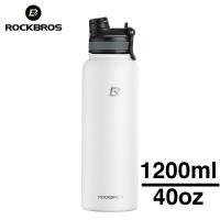 (12 HOUR HOT COLD) Probiker ROCKBROS Insulated Thermal Flask Tumbler 650ml 1200ml Water Bottle Leak Proof 304 Stainless Steel BPA Free Water Bottle Portable Outdoor Matte Black White Colour Botol Air Tahan Panas Sejuk Tanpa BPA 保温水瓶 [FREE RM50 VOUCHER]