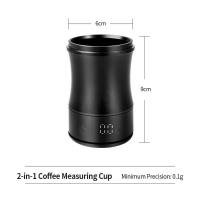 【COD&Fast Delivery】Màn hình LED Cân cà phê 2 trong 1 Đế từ tính 58mm Cốc cân định lượng Di động Nhỏ gọn Cân điện tử Pha chế bia