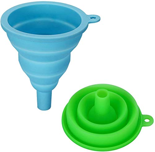 Food Canning Funnel Kitchen Silicone Collapsible Funnel Kit With Strainer Hook Up For filling bottles 9PCS Oil 
