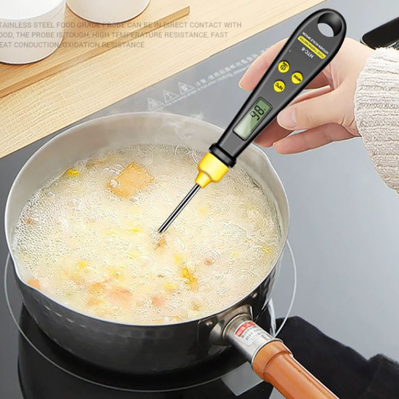 2 in 1 Electronic Kitchen Scale LCD Digital Measuring Food Flour Digital  Spoon Scale Mini Kitchen Tool Forfood Thermometer Scale - AliExpress