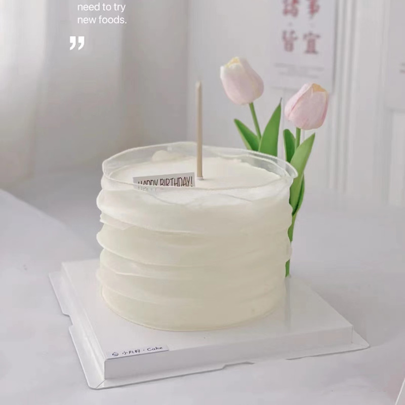 (RR Atmosphere product store)2BPU Wholesale Mother's Day Cake Decoration Tulip Bouquet White Ribbon Goddess Women's Day Cake Plug-in Plug