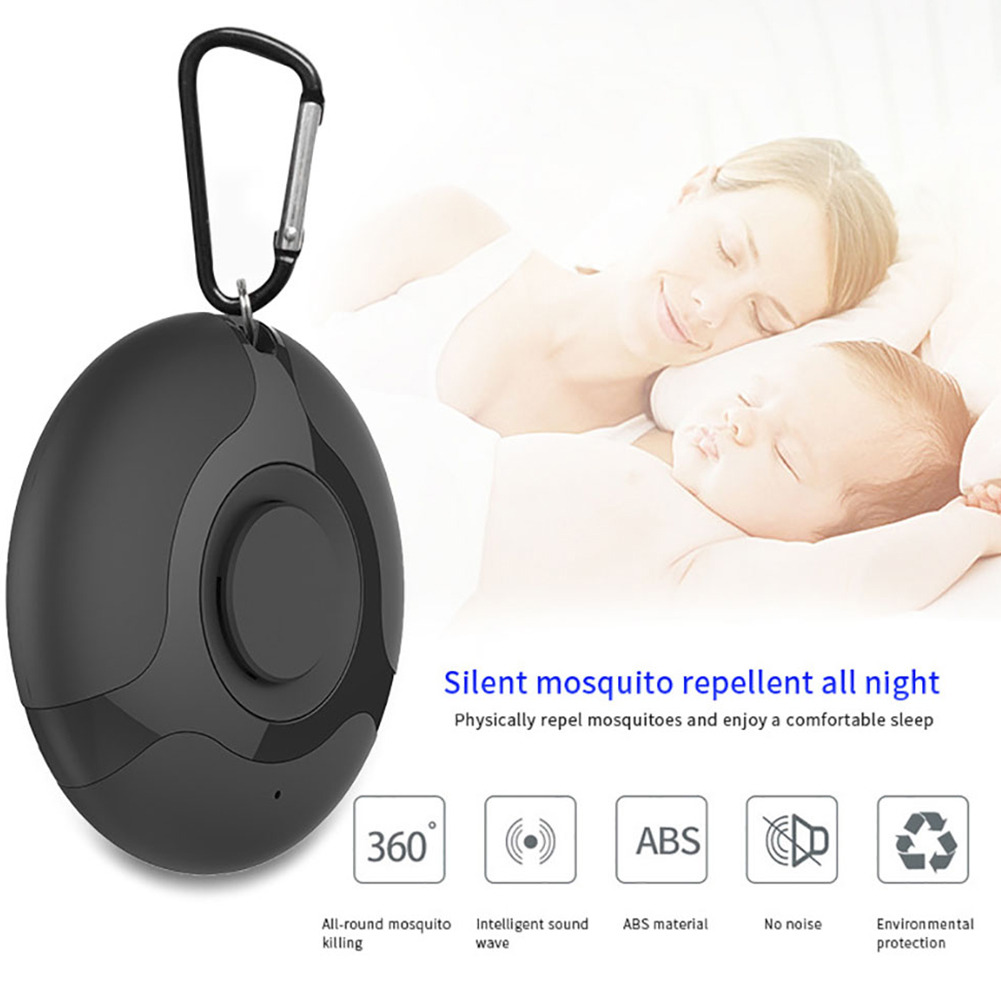 Qiaolis 1PC Portable Intelligent Ultrasonic Mosquito Repellent With Hook Outdoor Camping Climbing Electronic Insect Repellent USB Charging - ยี่ห้อ Juanya ราคา 168 บาท*ส่งฟรี