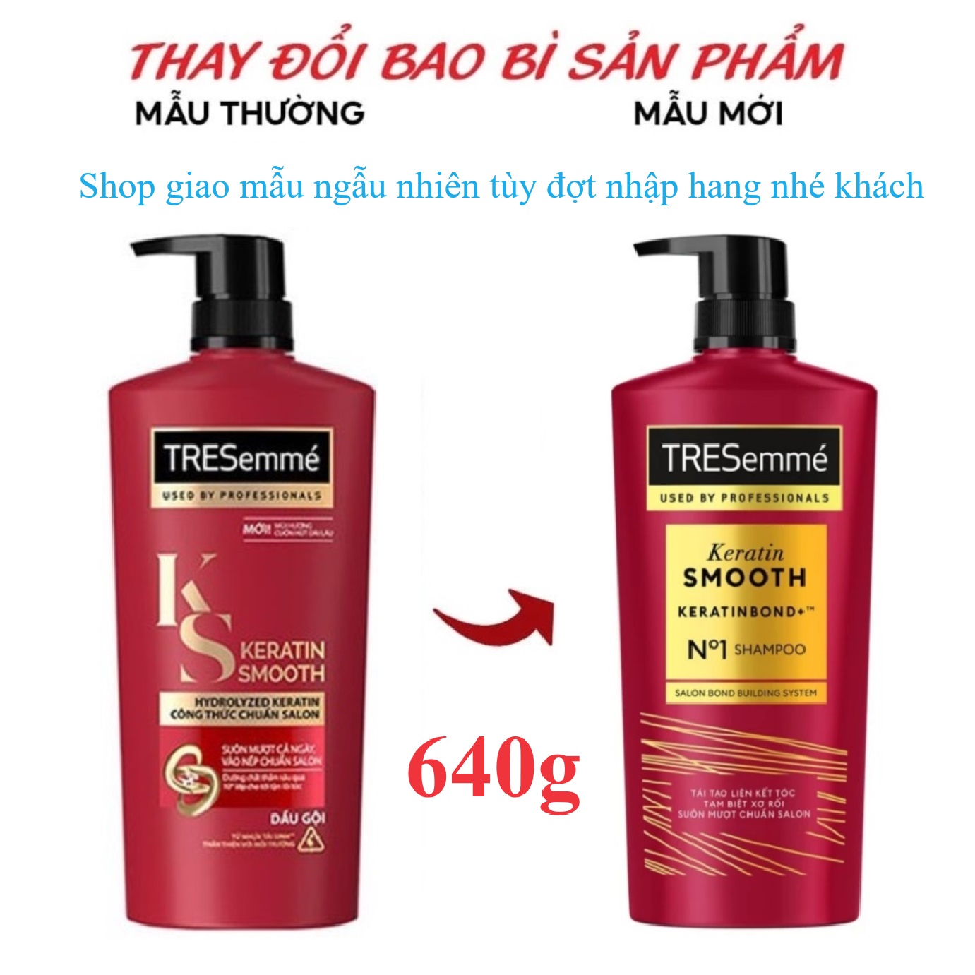 Dầu Gội Tresemme Keratin Smooth Tinh Dầu Argan 640G