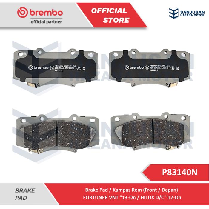 BRAKE PAD BREMBO (F) TOYOTA FORTUNER VNT "13-ON - P83140N - VAMOORA MART Harga 1,283,000 rupiah*Gratis Ongkir