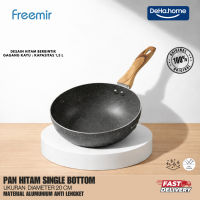 freemir Pan Wok Hitam single bottom Aluminum Pan 20cm Anti Lengket