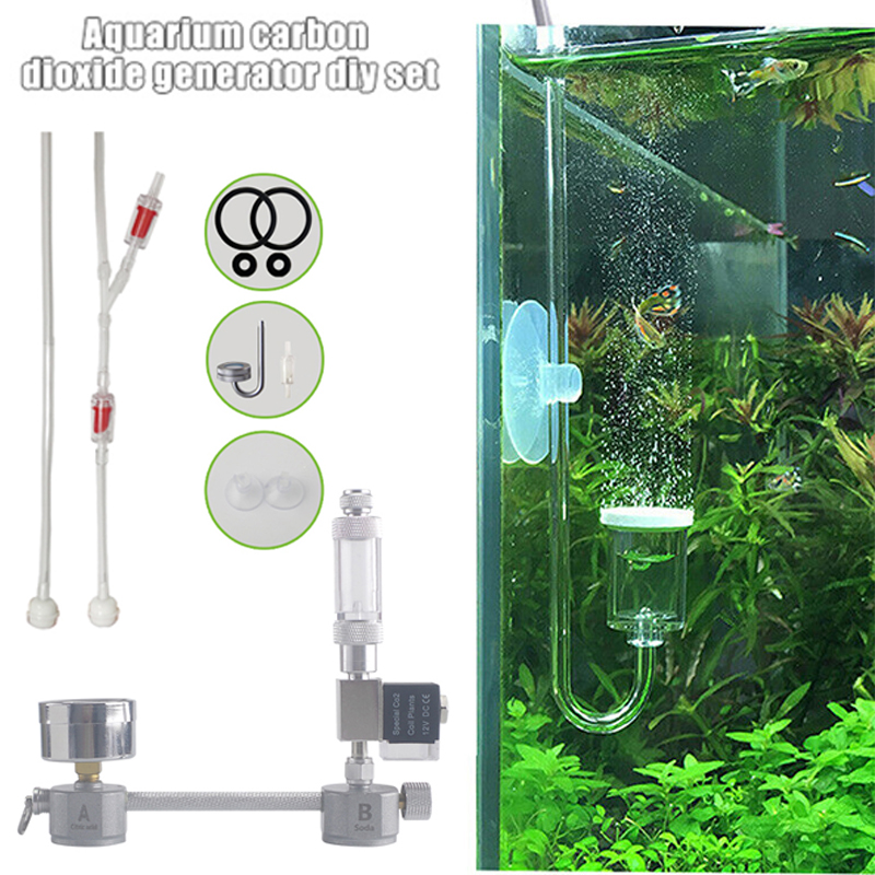 【COD】Alloving Aquarium DIY CO2ระบบเครื่องกำเนิดไฟฟ้าชุดวาล์วน้ำเครื่องทำฟองอากาศสำหรับพืชพิพิธภัณฑ์สัตว์น้ำ ราคา 493 บาท*ส่งฟรี
