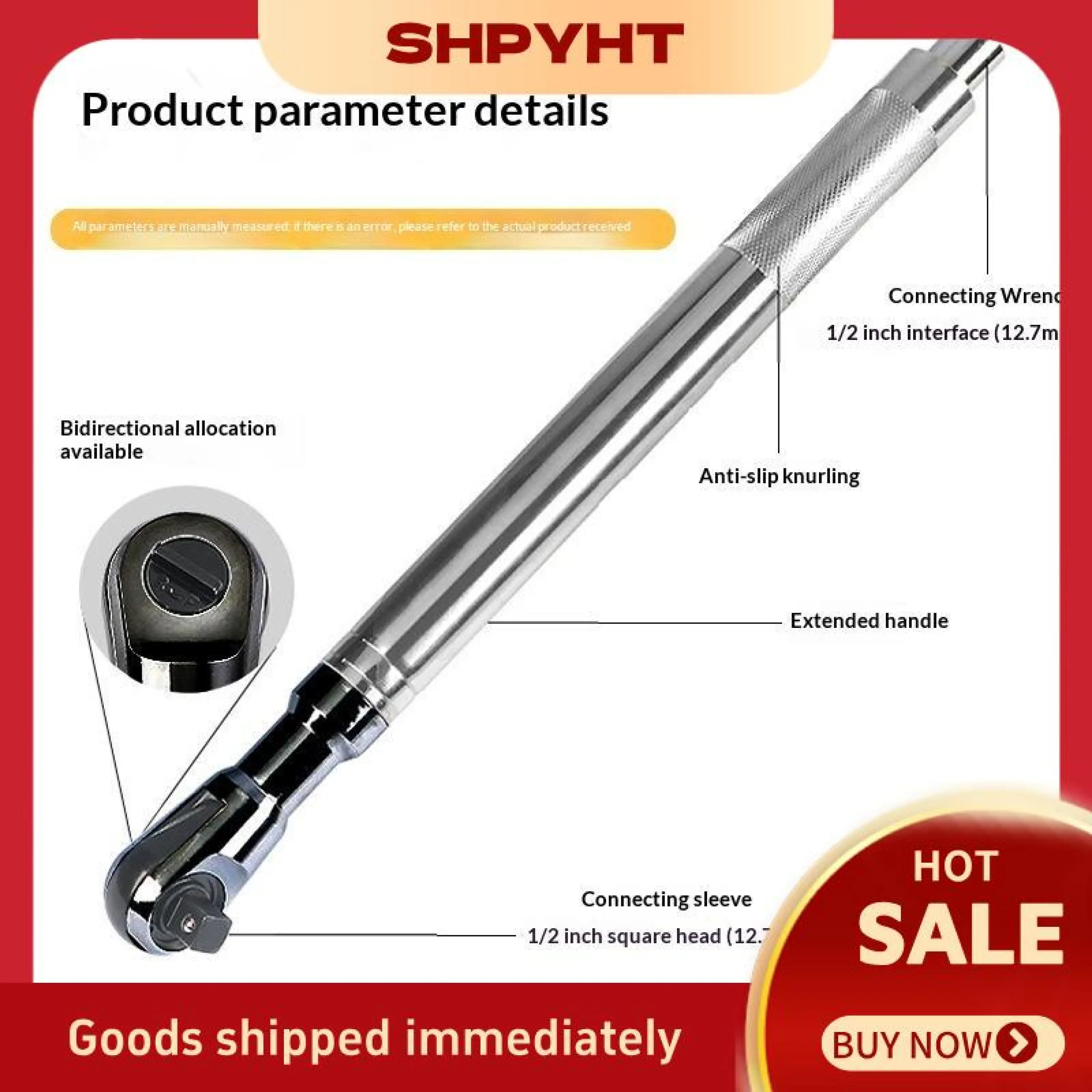 SHPYHT 1ชิ้นสี่ล้อปรับมุมการจัดตำแหน่งไฟฟ้าประแจรถยนต์2-in-1ประแจวงล้อขยาย