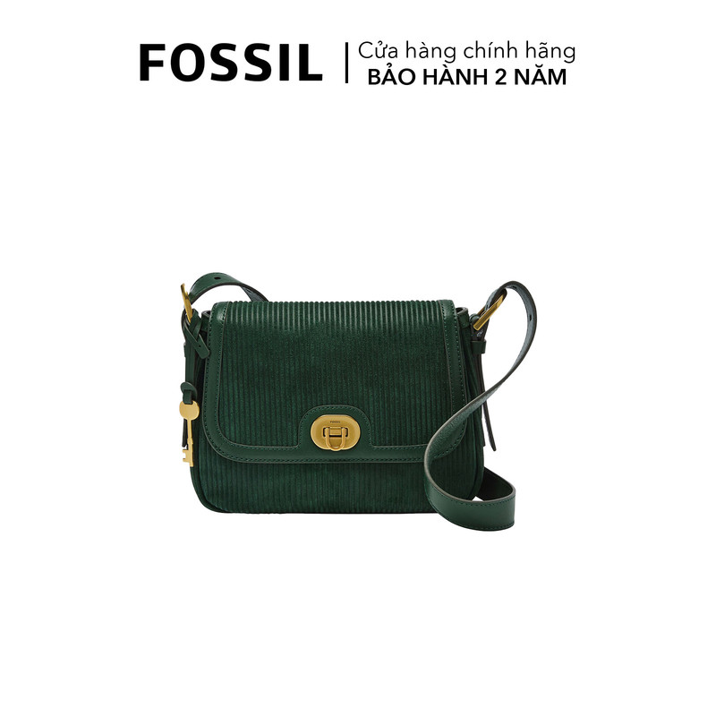 Túi đeo chéo nữ da thật fossil harper zb1810298 - màu xanh