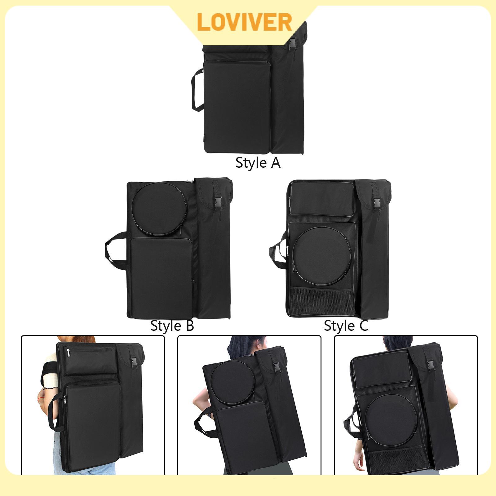 Art Portfolio Case Art Bag for Drawing Travel Painting Bag Oxford Cloth Storage Organizer Water Resistant Tote Bag Sketch Bag