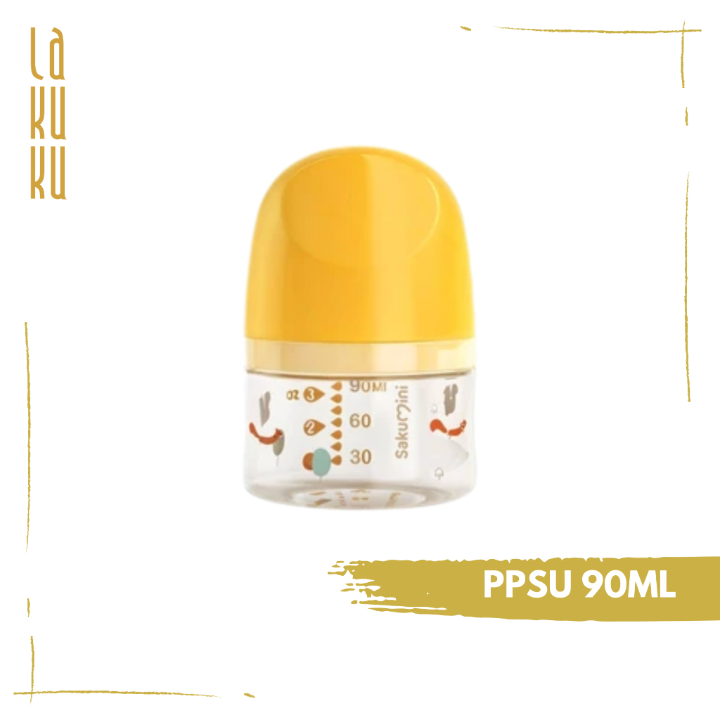 LAKUKU - Sakumini Baby Natural Milk Feeding Bottle Botol Susu Bayi Newborn PP dan PPSU