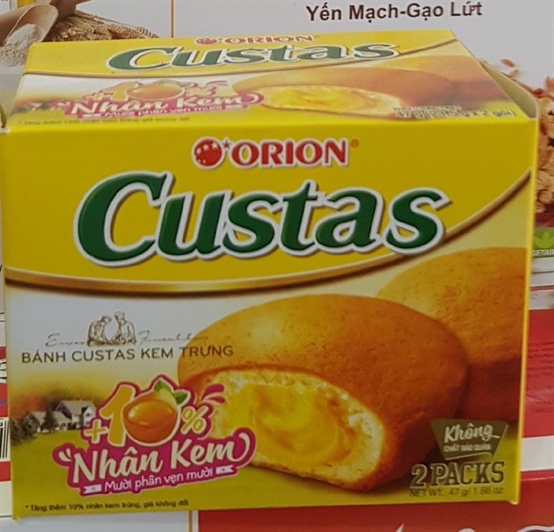 BÁNH TRỨNG CUSTAS NHÂN KEM 47 GAM