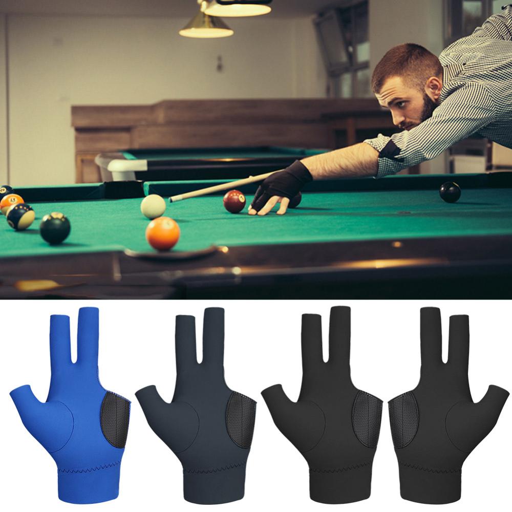 3 Fingers Pool Gloves Non-Slip Billiards Match Gloves Left Right Hand Pool