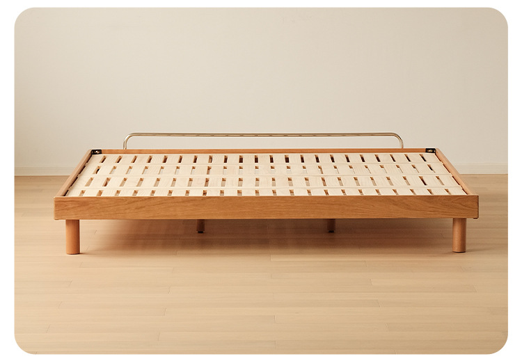 Huhu tatami yatak Japon tarzı masif ahşap çift kişilik yatak kiraz ahşap mobilya 1,5 metre 1,8 metre başucu yatağı olmayan küçük daire