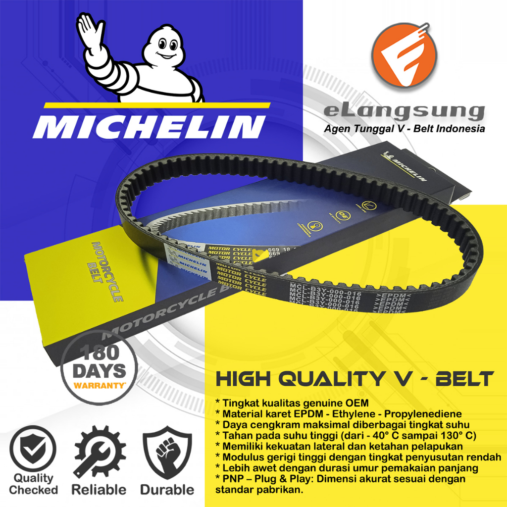 Michelin Van Belt Fazzio, Grand Filano B3Y Bergaransi 180 Hari - eLangsung Harga 93,100 rupiah*Gratis Ongkir