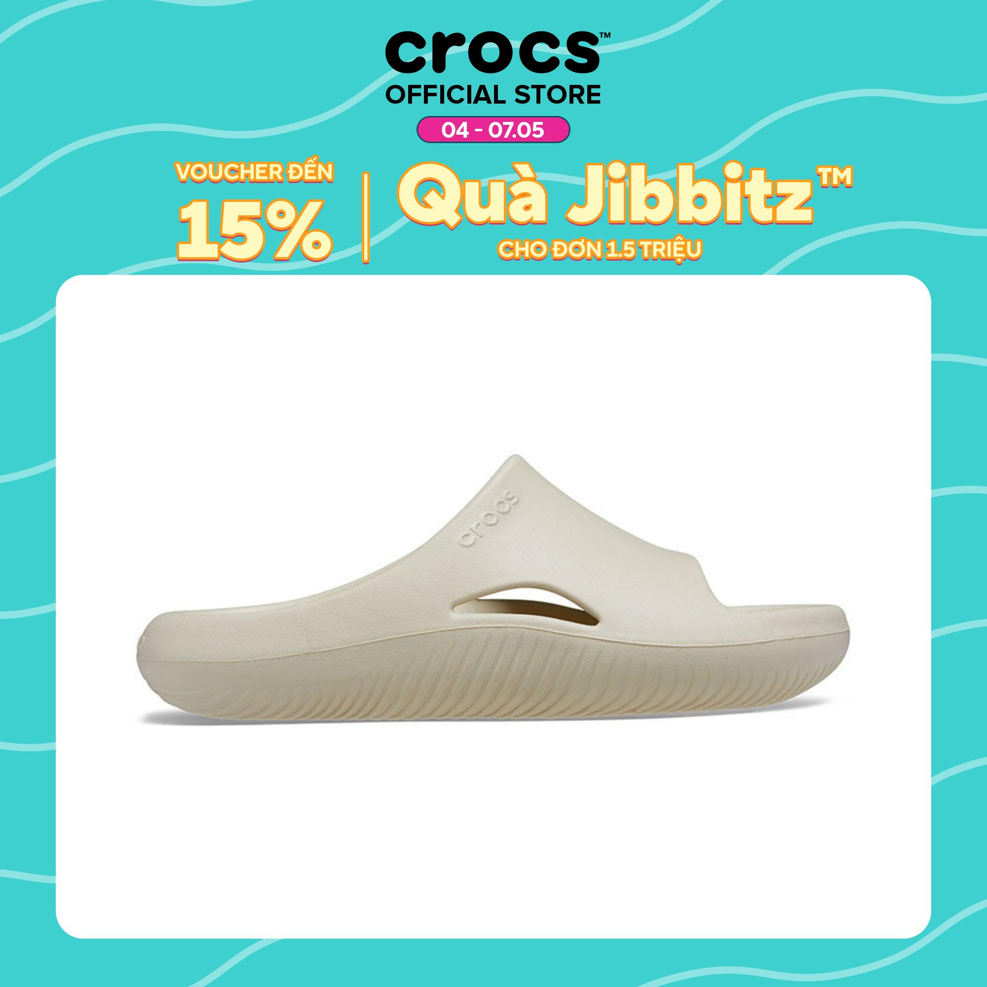 Dép Quai Ngang Unisex Crocs Mellow - Bone - 208392-2Y2
