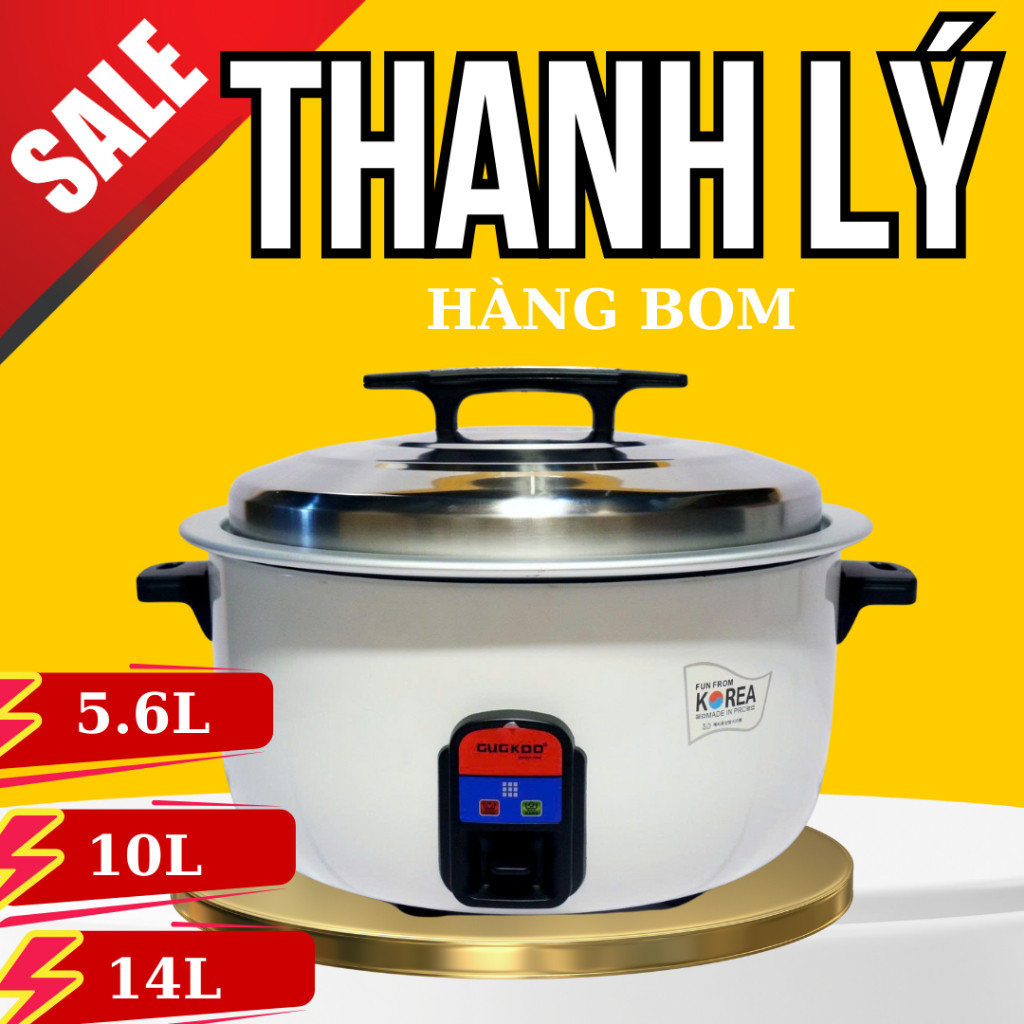 Nồi cơm công nghiệp GUCKDO dung tích siêu to khổng lồ , công suất 4000W
