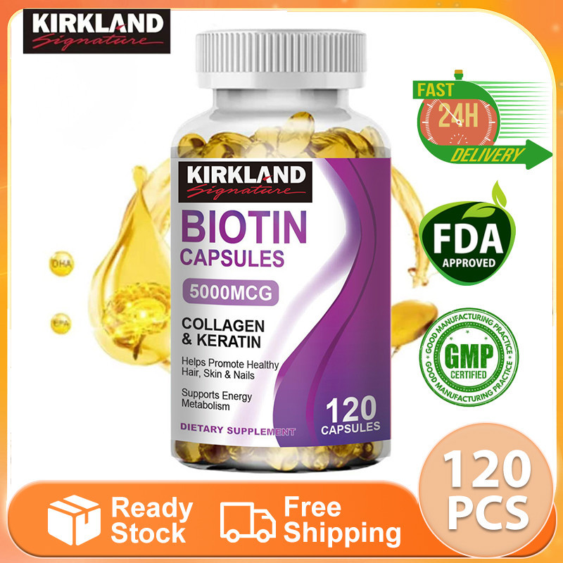 KIRKLAND Biotin Collagen Capsules for Skin, Nails, and Hair