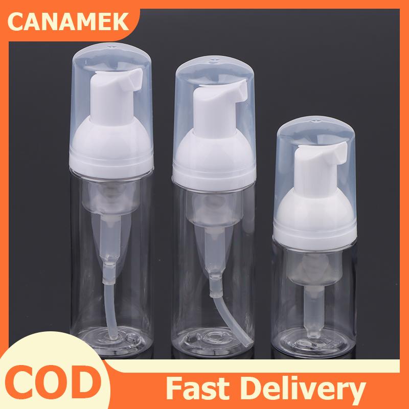 CANAMEK 1 Chai Xà phòng tạo bọt 30 50 60ml chai bơm sữa rửa mặt Mousse nhựa rỗng