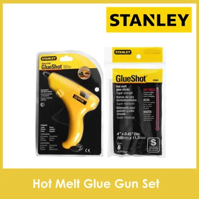 STANLEY Heavy Duty Hot Melt Glue Gun with 6 Pcs Hot Melt Glue Stick