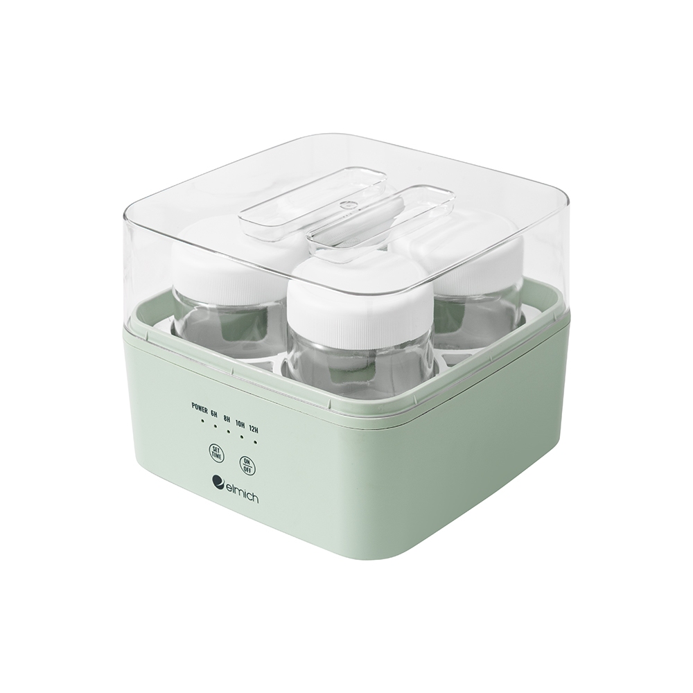 Máy Làm Sữa Chua Elmich YME0297 8W, Hàng Chính Hãng, Cảm Ứng Điện Tử, 4 Hũ Thủy Tinh 200ml - JoyMall