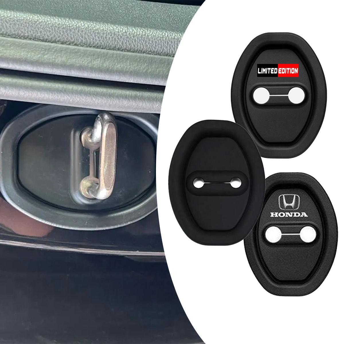 Cover Pelindung Kunci Pintu Mobil Silikon Tahan Lama Bantalan Penyerap Guncangan Anti Karat Universal untuk Toyota Honda Mitsubishi Harga 24,900 rupiah*Gratis Ongkir