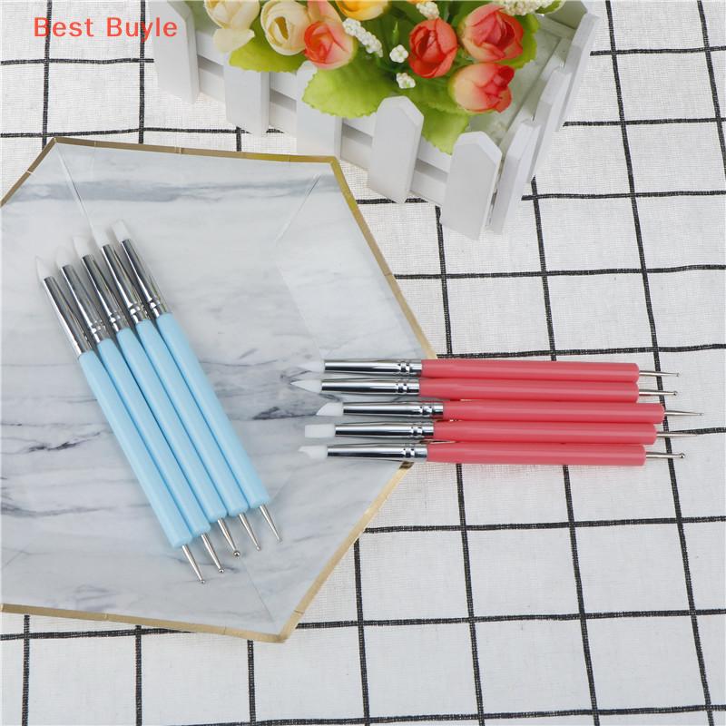 💖Best Buyle 5x2 cách gốm đất sét bóng styluses công cụ Polymer đất sét điêu khắc móng tay nghệ thuật công cụ