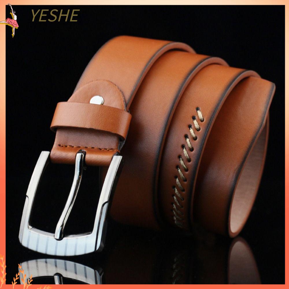 YESHE Thiết kế sang trọng Thắt lưng da PU Đa năng Thường ngày Dây đeo thắt lưng Đàn Ông Thương hiệu thời thượng Thắt lưng công sở