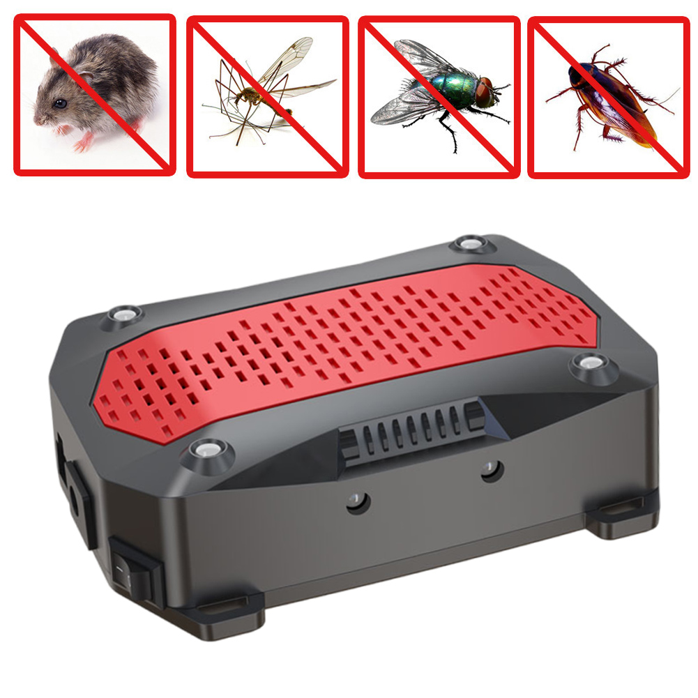 [HomeToolss]12V-24V Ultrasonic Mouse Repeller Non-Toxic Mice Repeller 2 Modes Rat Deterrent with LED Strobe Lights Car Accessories