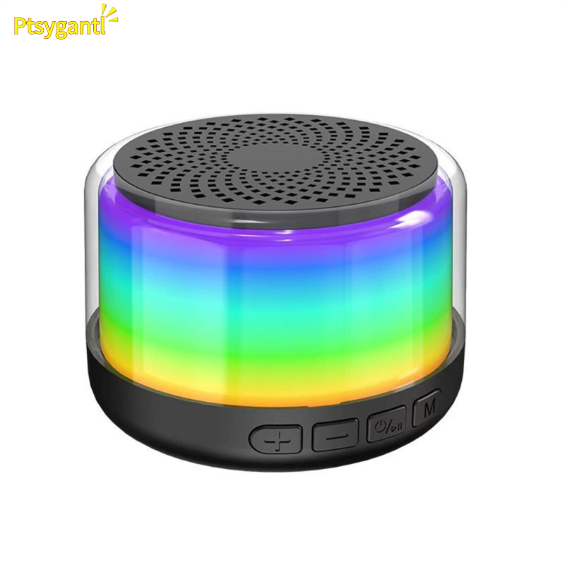 Ptsygantl Portable Wireless Speaker Micro TF Card Player RGB Luminous Mini Surround Sound Bass Speaker For Home Outdoor