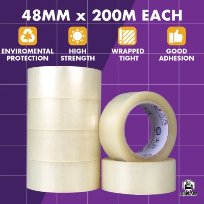 [LOCAL SELLER] CLEAR OPP TAPE | Adhesive Tape | Masking Tape | Packing Tape For Carton Box Sealing - Ultimate Supply