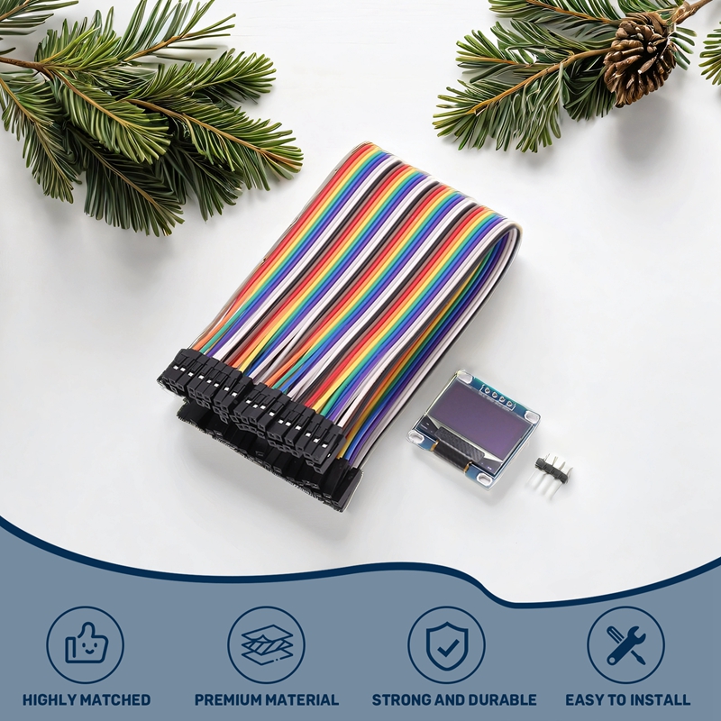 OLED Display 0.96 Inch IIC Serial LCD LED Module 128 64 for with 40 Pcs Wire