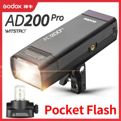 Godox AD200Pro 200Ws TTL 2.4G 1/8000 HSS Outdoor Flash Light with 2900mAh Battery 0.01-1.8s Recycling