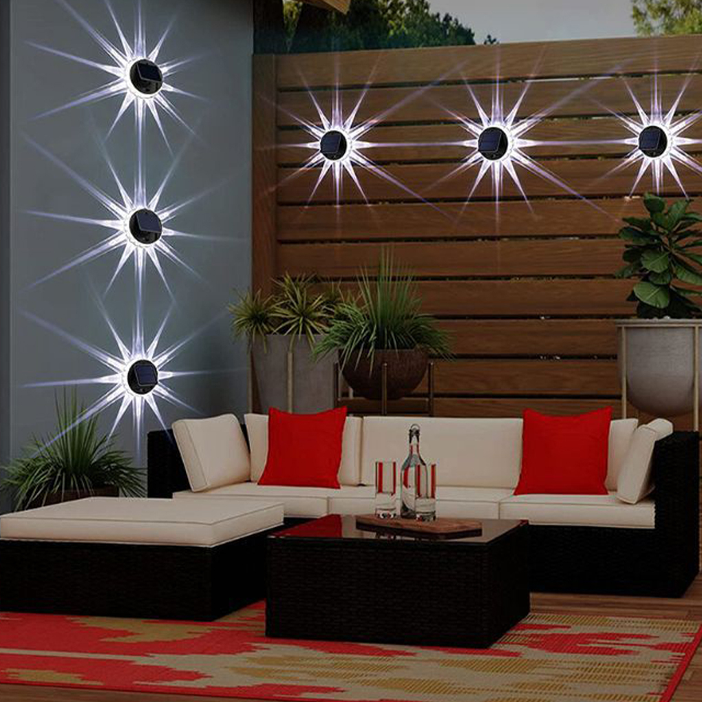 Đèn tường năng lượng mặt trời hình cánh hoa hình cánh hoa cho vườn và sân trong HJJN-VN