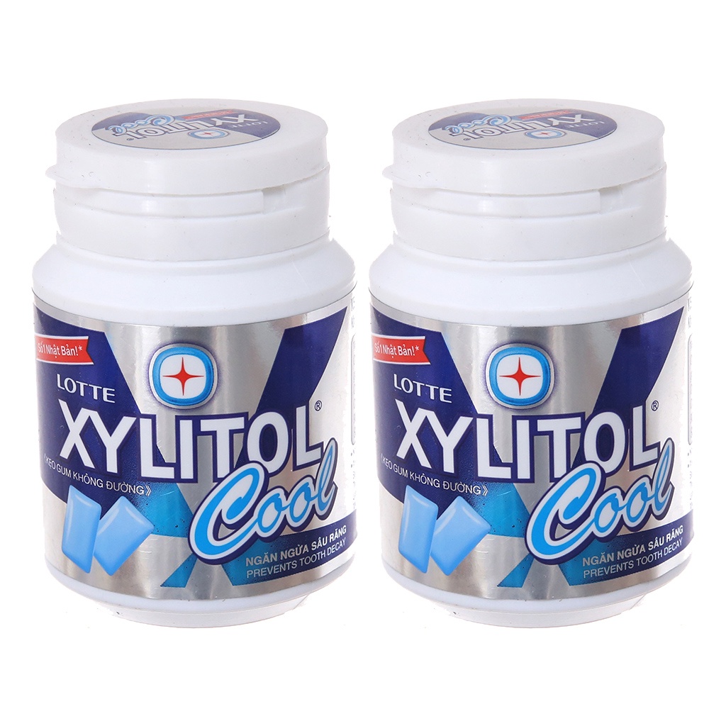 Xylitol cool 58g kẹo gum không đường Lotte Xylitol Cool 58g