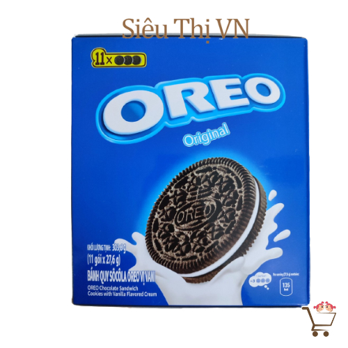 Hộp Bánh Quy Socola OREO Vị Vani 11 gói x 27.6gr - Date luôn mới