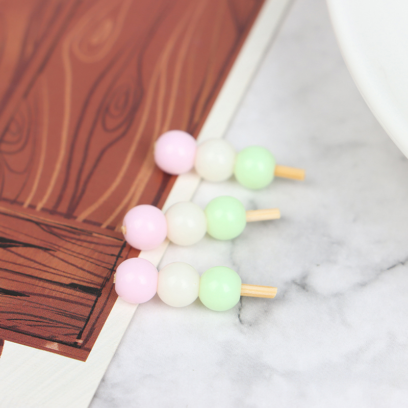 WEICHENG 3 Bộ búp bê nhà búp bê bóng cá Nhật Bản mini bóng gạo nếp xiên Bánh gạo